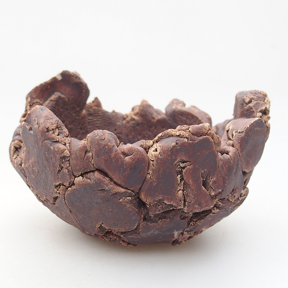 Keramisch Schelp 9 x 9 x 6 cm , kleur bruin