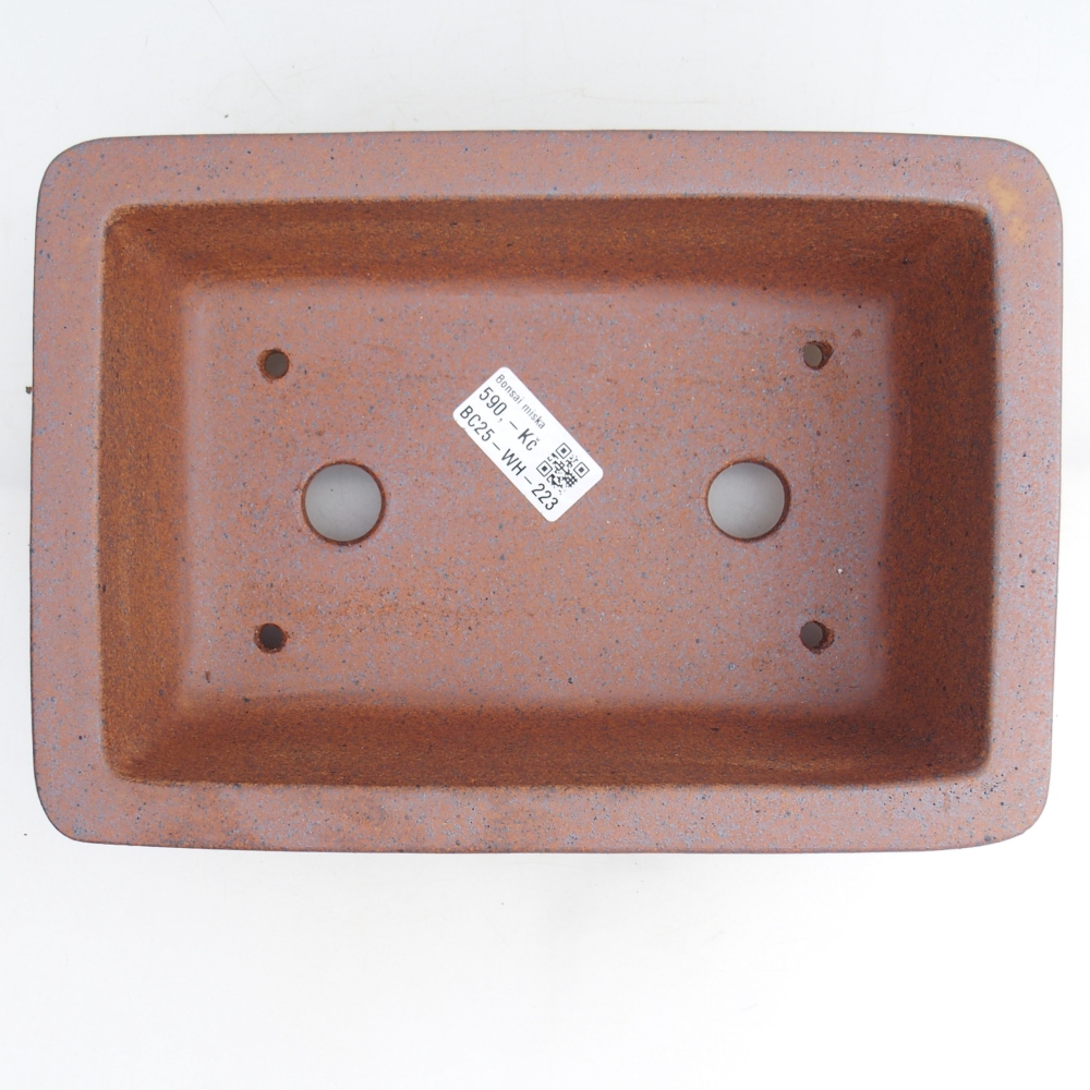 Bonsaischaal van keramiek 24 x 17 x 7 cm, bruin