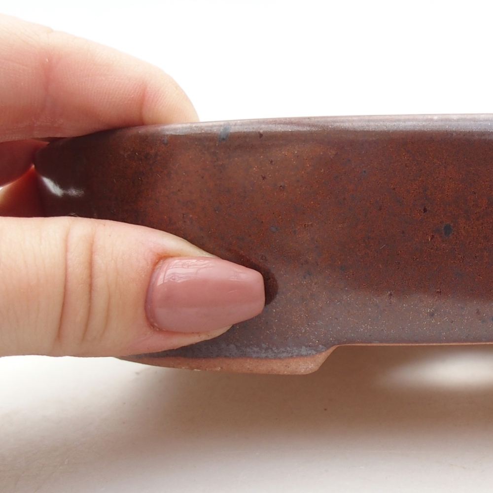 Bonsaischaal van keramiek 17 x 14 x 4 cm, bruin