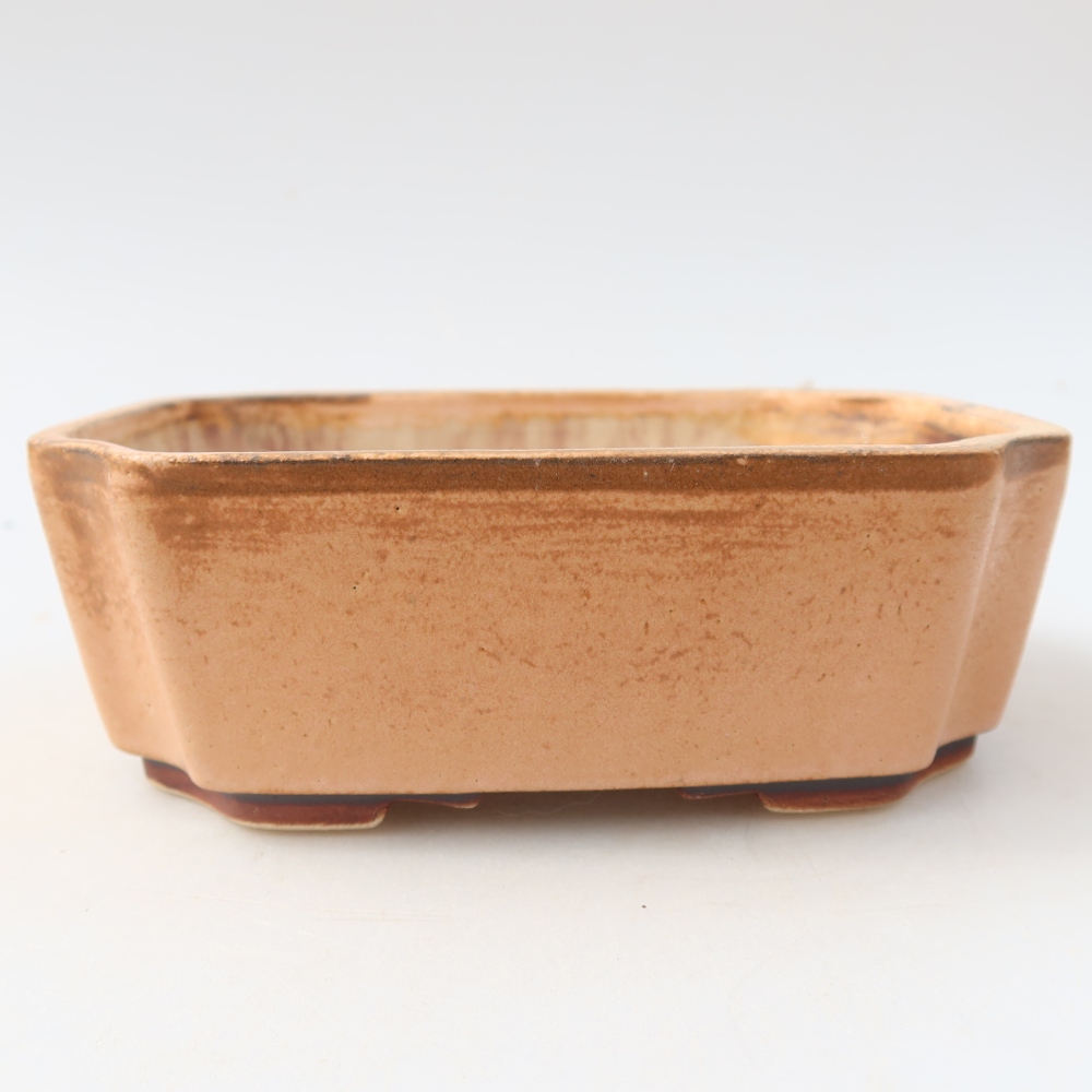 Bonsaischaal van keramiek 14 x 11,5 x 4,5 cm, roze
