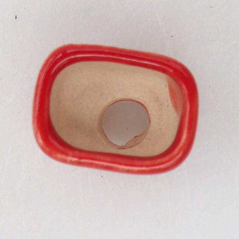 Mini-bonsaipotje 1,5 x 1 x 1 cm, kleur: rood