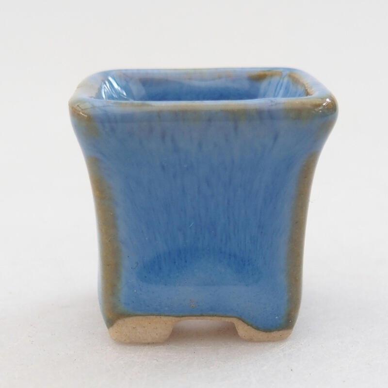 Mini bonsaischaal 2,5 x 2,5 x 2,5 cm, kleur blauw