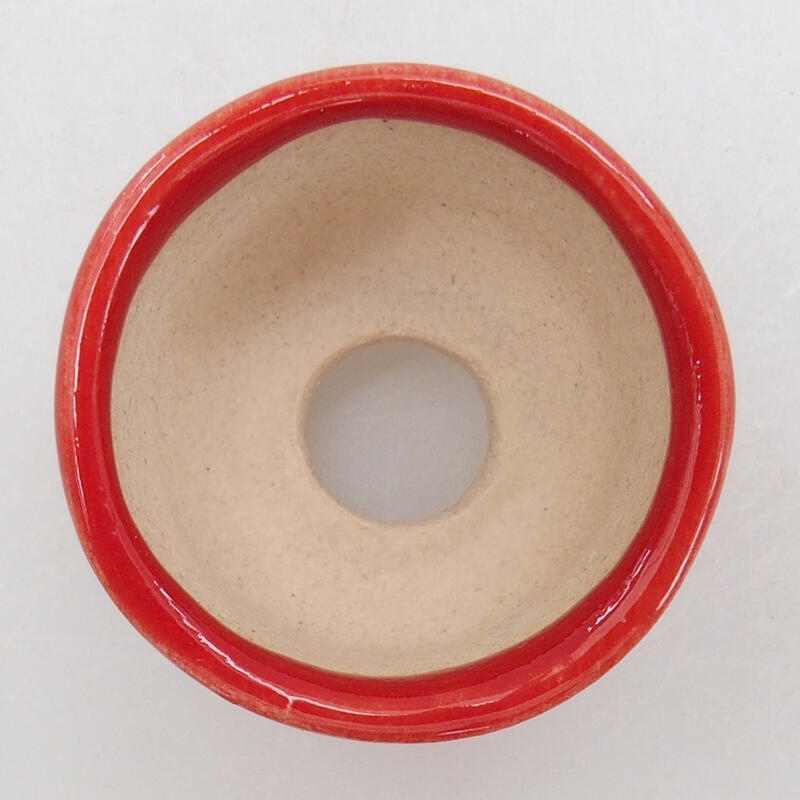 Mini bonsaischaal 2,5 x 2,5 x 2 cm, kleur rood