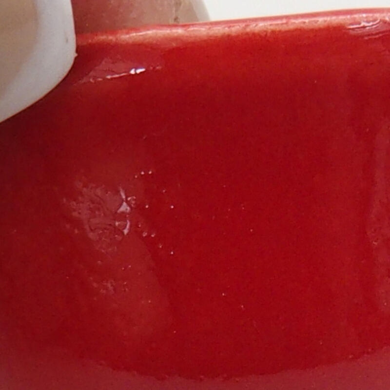 Mini bonsaischaal 2,5 x 2,5 x 2 cm, kleur rood