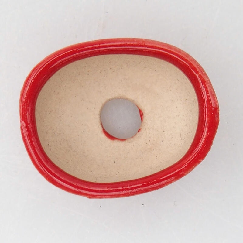 Mini bonsaischaal 2,5 x 2 x 1 cm, kleur rood