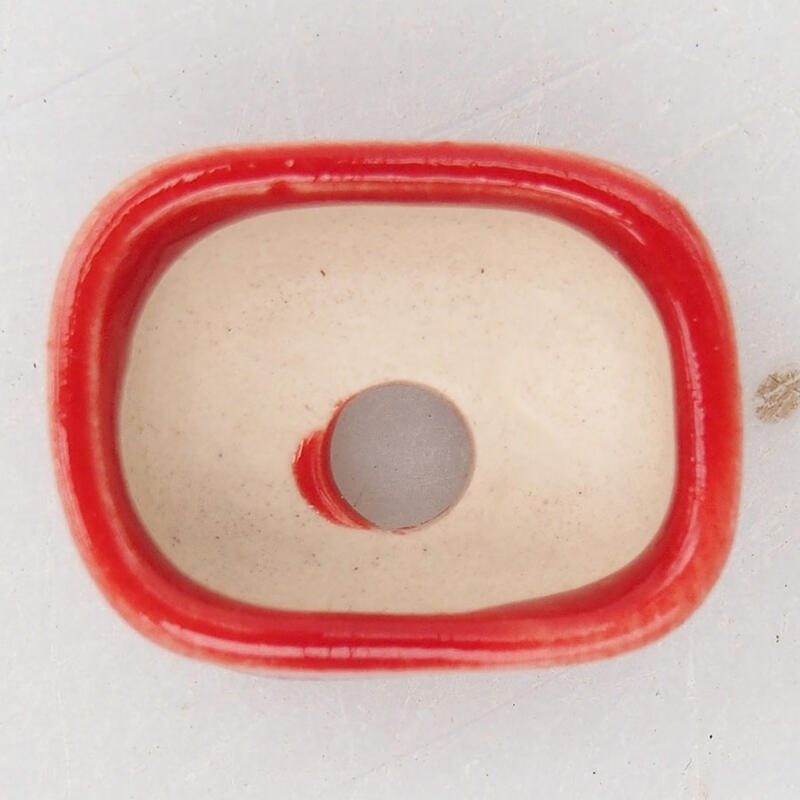 Mini bonsaischaal 2 x 1,5 x 1 cm, kleur rood