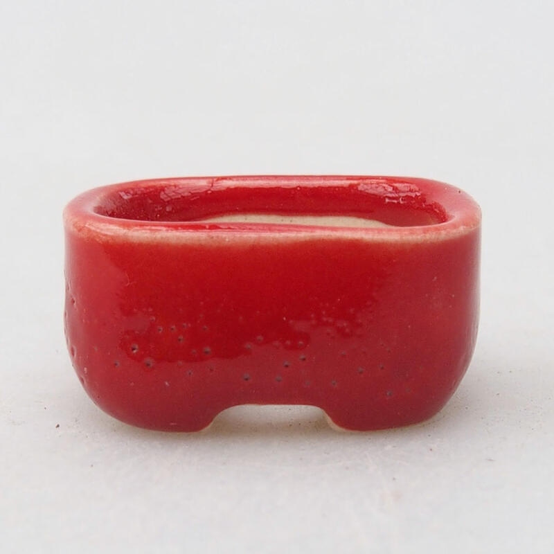Mini bonsaischaal 2 x 1,5 x 1 cm, kleur rood