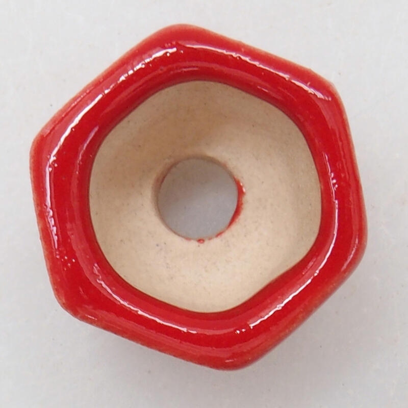 Mini bonsaischaal 2 x 2 x 1,5 cm, kleur rood