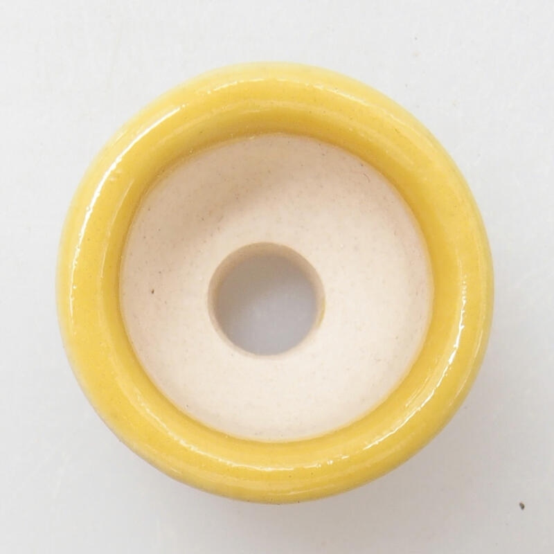 Mini-bonsaischaal 2 x 2 x 1,5 cm, kleur: geel