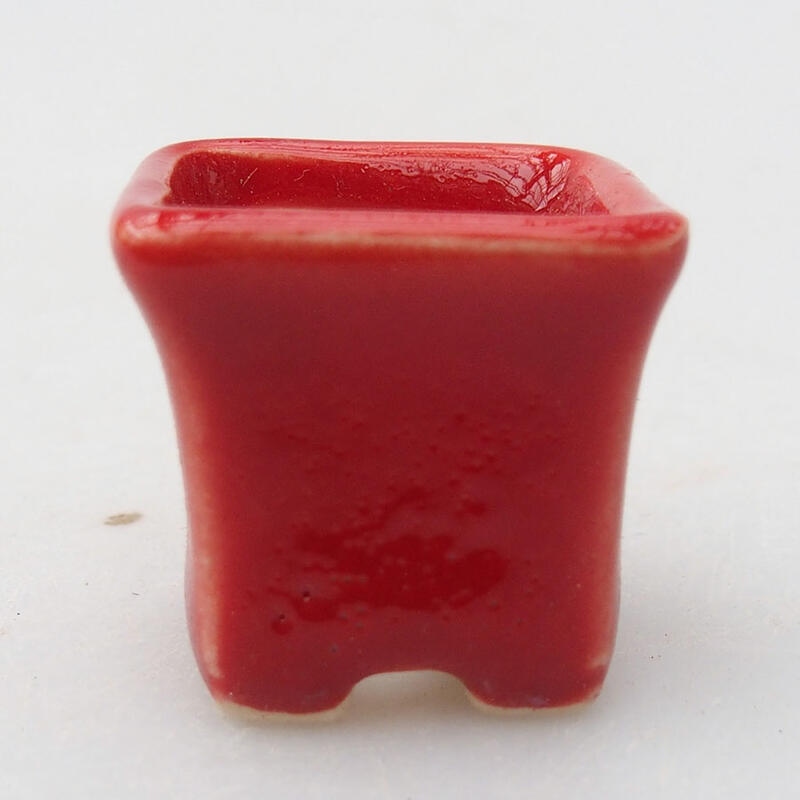 Mini bonsaischaal 2 x 2 x 2 cm, kleur rood