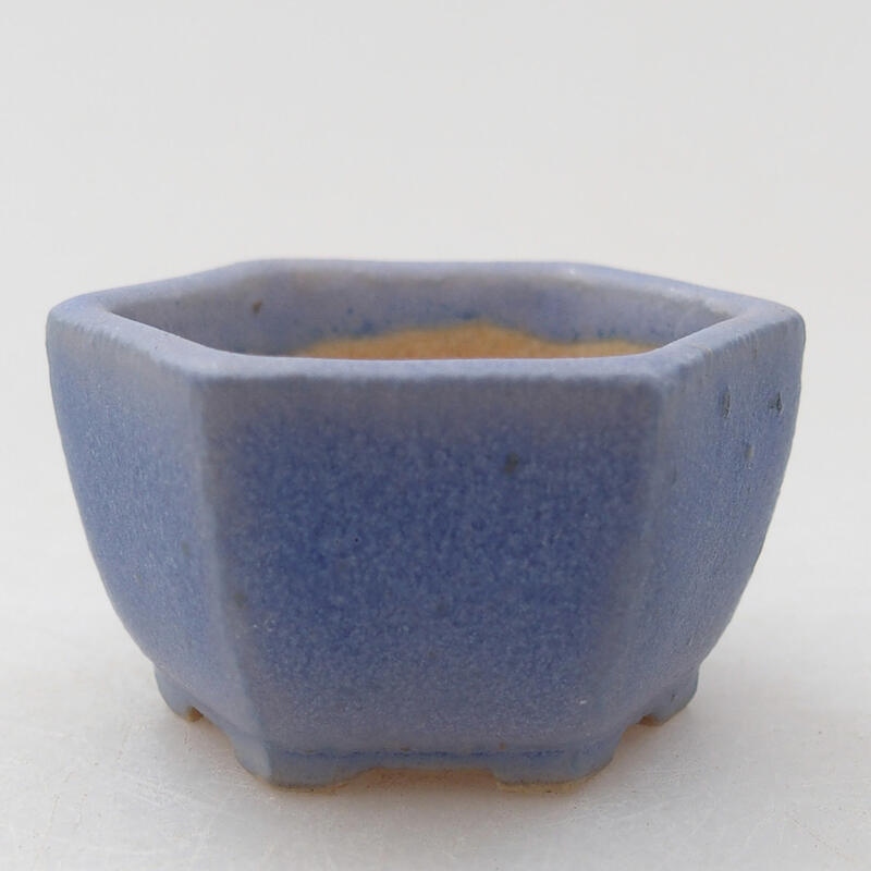 Mini bonsaischaal 3,5 x 3,5 x 2,5 cm, kleur blauw