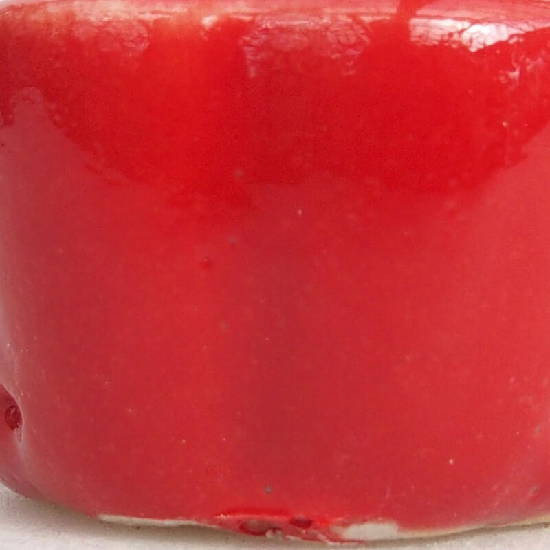 Mini bonsaischaal 3,5 x 3,5 x 2 cm, kleur rood