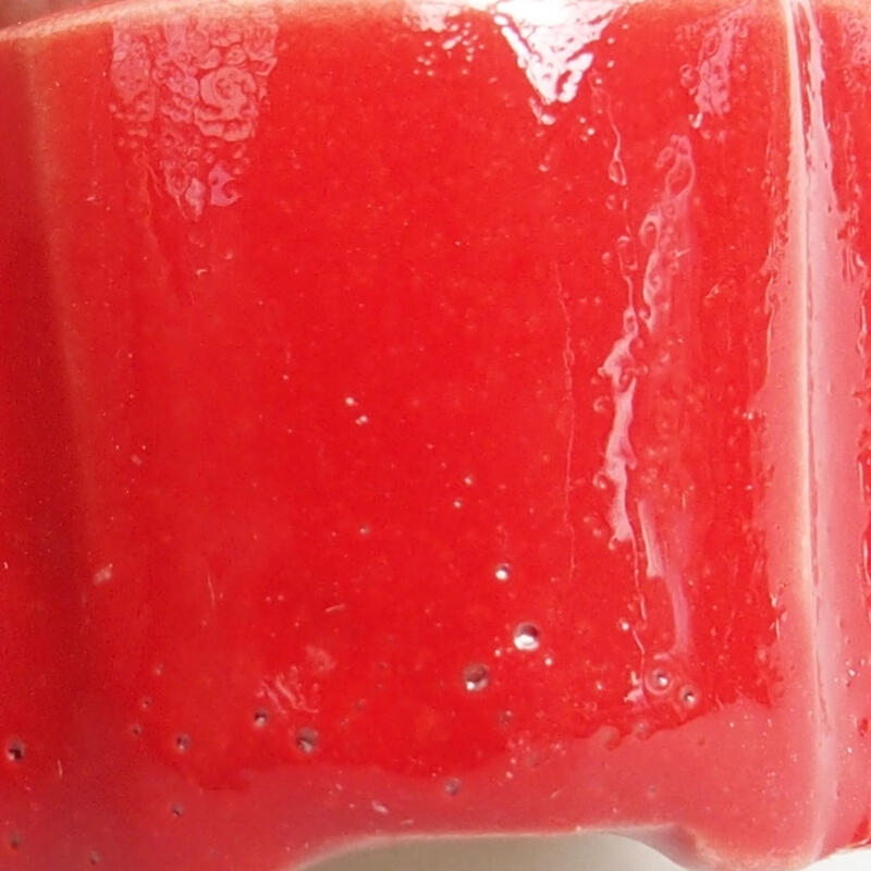 Mini bonsaischaal 3,5 x 3,5 x 2 cm, kleur rood