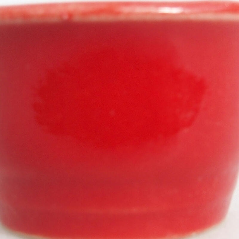 Mini bonsaischaal 3,5 x 3,5 x 2 cm, kleur rood