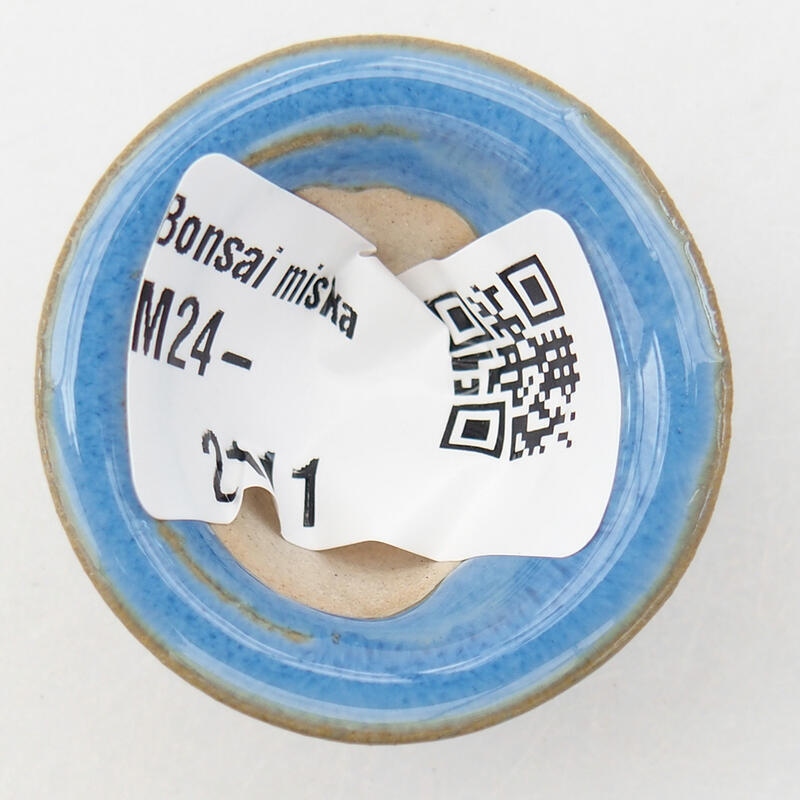 Mini bonsaischaal 3,5 x 3,5 x 2 cm, kleur blauw