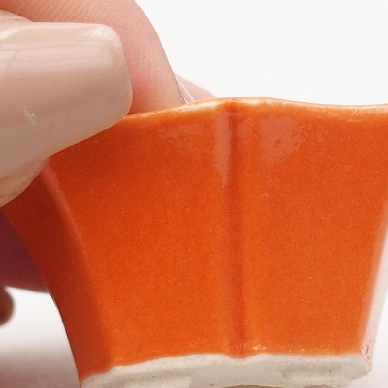 Mini bonsaischaal 3,5 x 3,5 x 2 cm, oranje