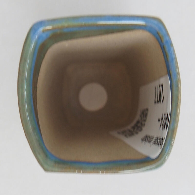 Mini bonsaischaal 3,5 x 3,5 x 5,5 cm, kleur blauw