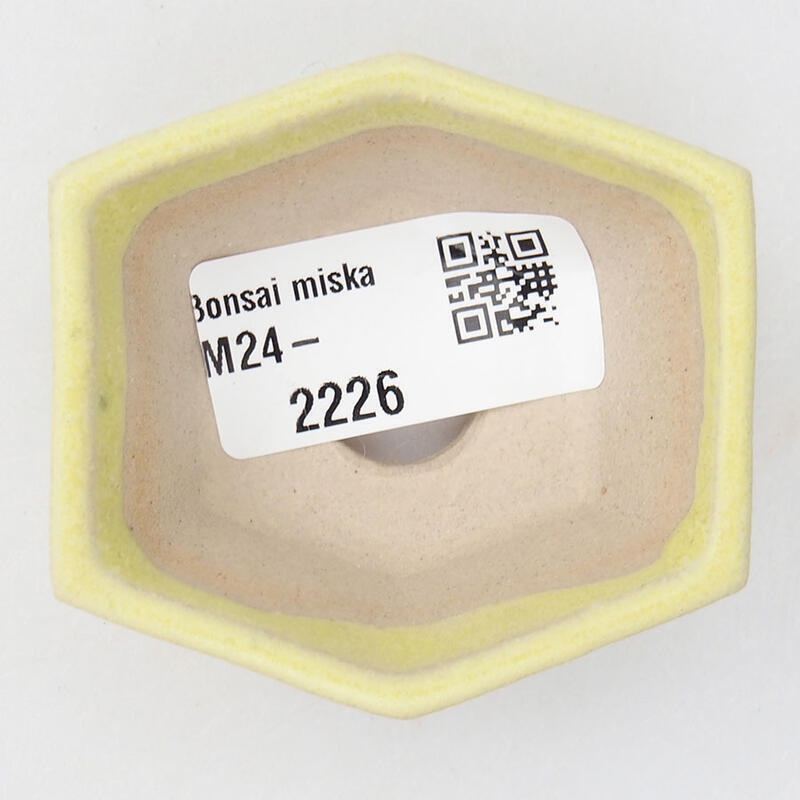 Mini bonsaischaal 3,5 x 3,5 x 5,5 cm, geel