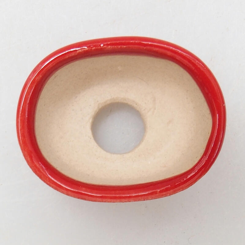 Mini bonsaischaal 3 x 2,5 x 1,5 cm, kleur rood