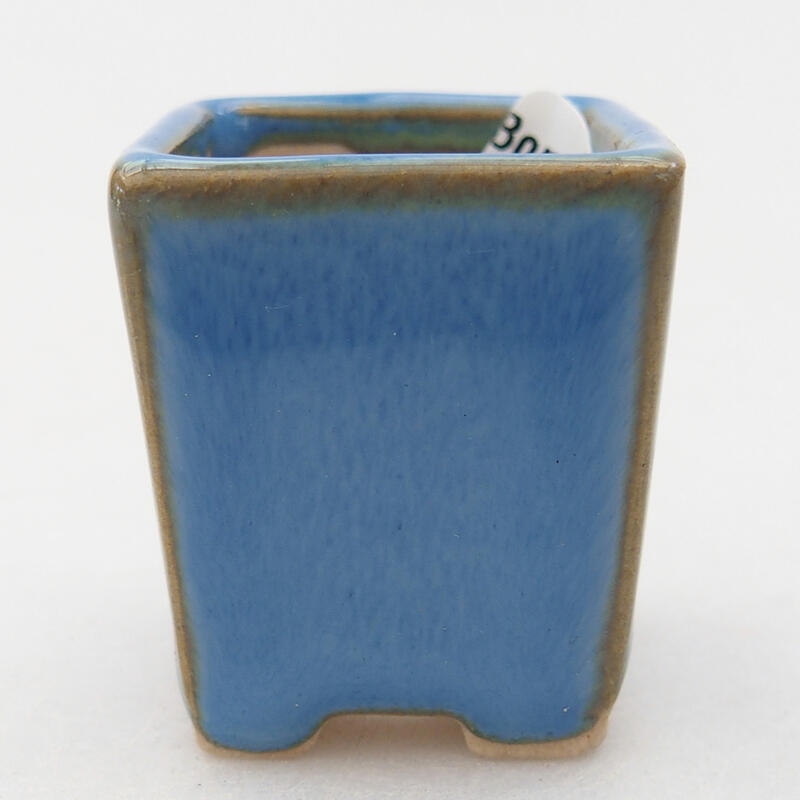 Mini bonsaischaal 3 x 3,5 x 3,5 cm, kleur blauw
