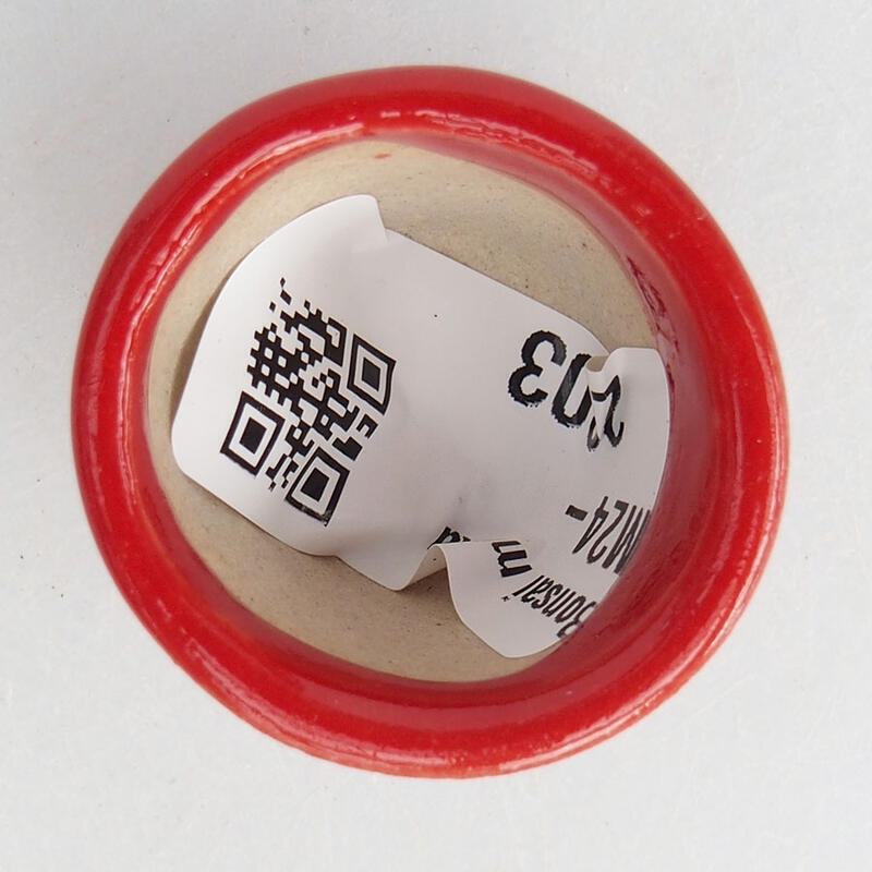 Mini bonsaischaal 3 x 3 x 2,5 cm, kleur rood