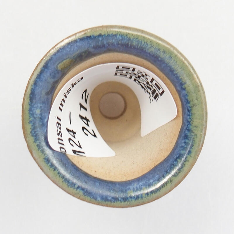 Mini bonsaischaal 3 x 3 x 3,5 cm, kleur blauw