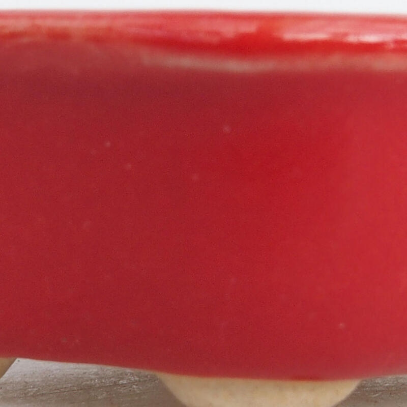 Mini bonsaischaal 4,5 x 3,5 x 2 cm, kleur rood