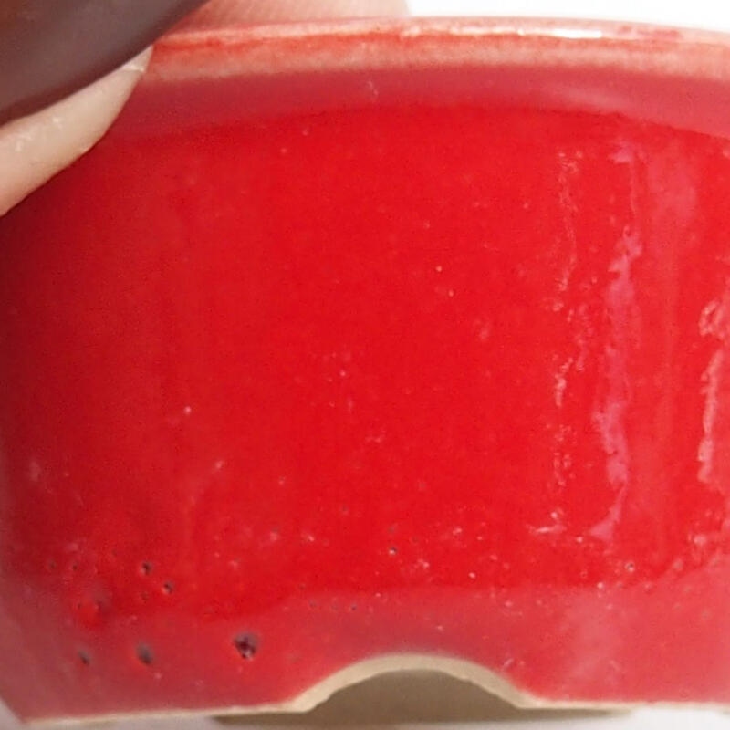 Mini bonsaischaal 4,5 x 4,5 x 2,5 cm, kleur rood