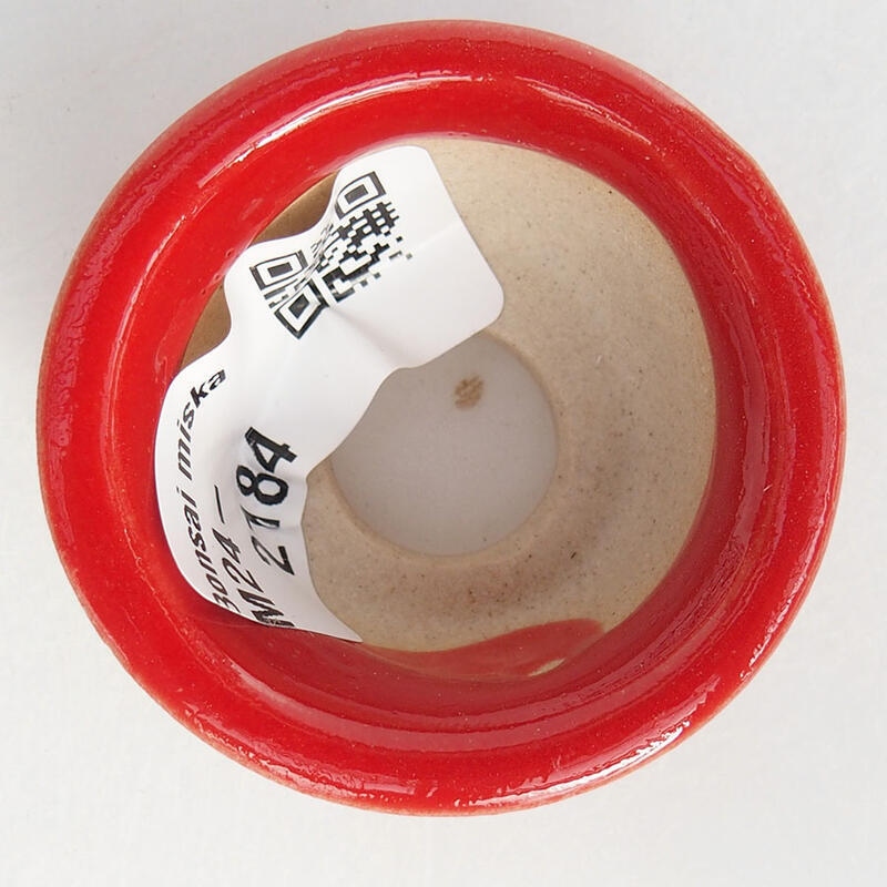 Mini bonsaischaal 4,5 x 4,5 x 2,5 cm, kleur rood