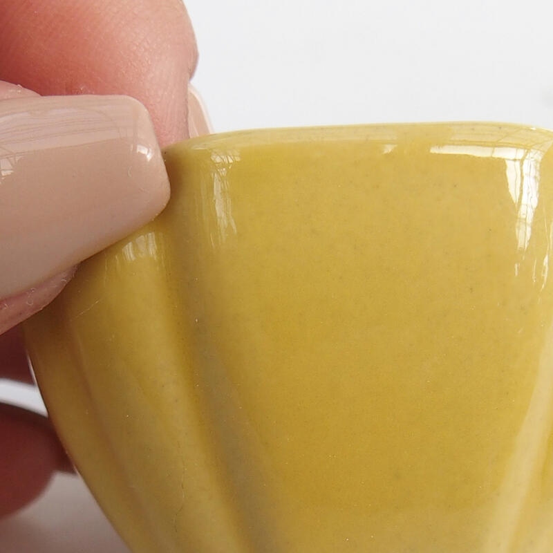 Mini bonsaischaal 4,5 x 4,5 x 2,5 cm, geel