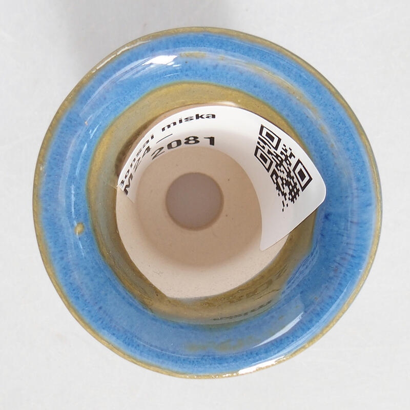 Mini bonsaischaal 4,5 x 4,5 x 4 cm, kleur blauw