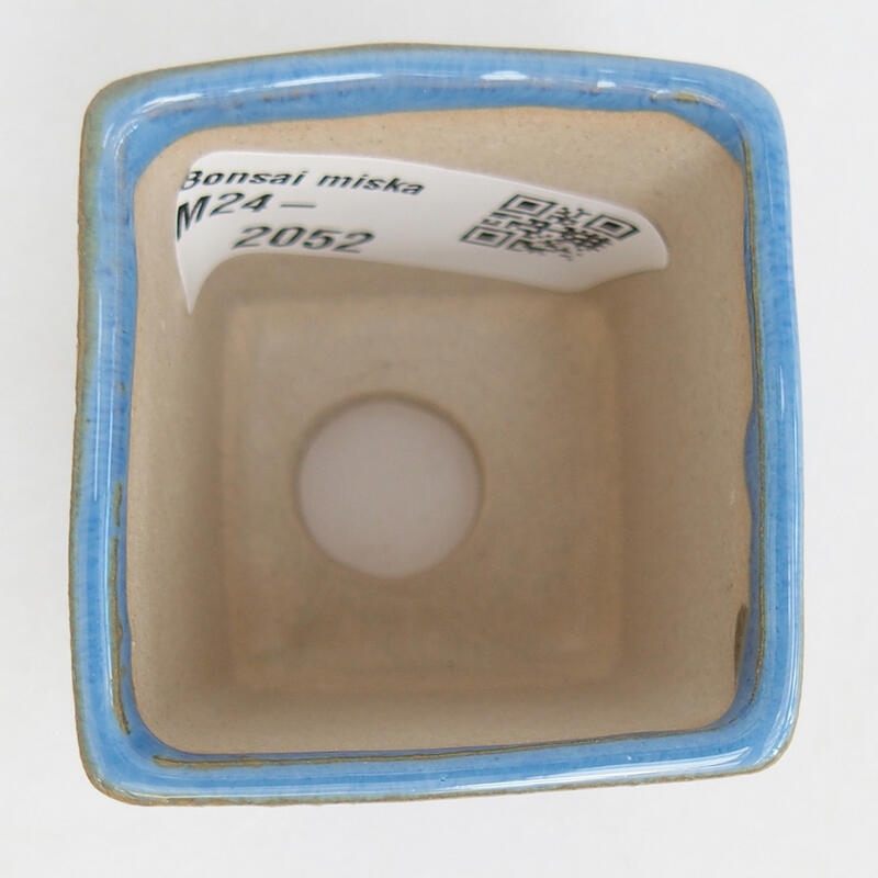 Mini bonsaischaal 4,5 x 4,5 x 5 cm, kleur blauw