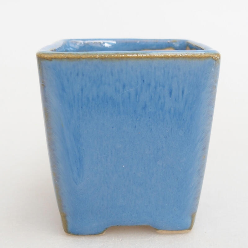 Mini bonsaischaal 4,5 x 4,5 x 5 cm, kleur blauw