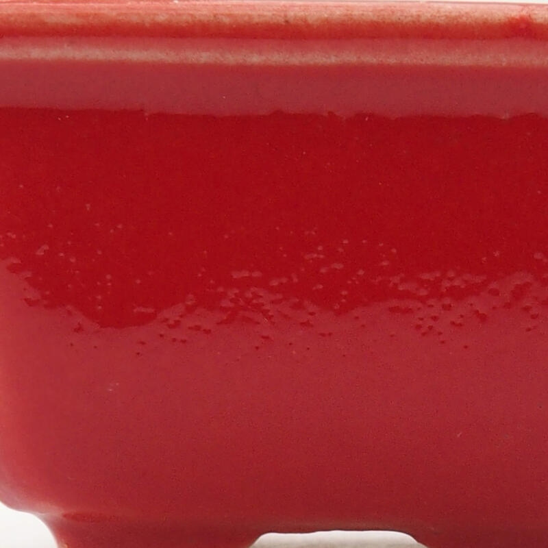 Mini bonsaischaal 4 x 3,5 x 2,5 cm, kleur rood