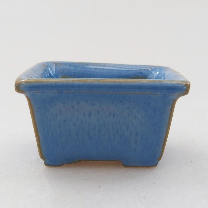 Mini bonsaischaal 4 x 3,5 x 2,5 cm, kleur blauw