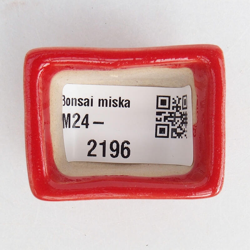 Mini bonsaischaal 4 x 3 x 2 cm, kleur rood