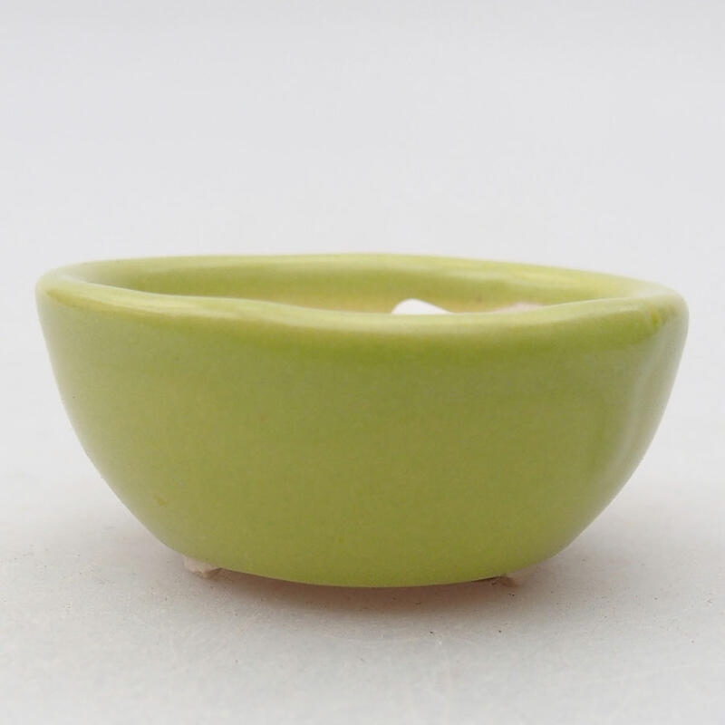 Mini bonsaischaal 4 x 4 x 1,5 cm, groen