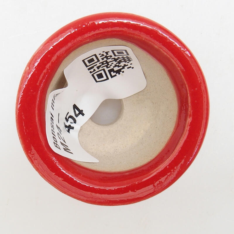 Mini bonsaischaal 4 x 4 x 2,5 cm, kleur rood