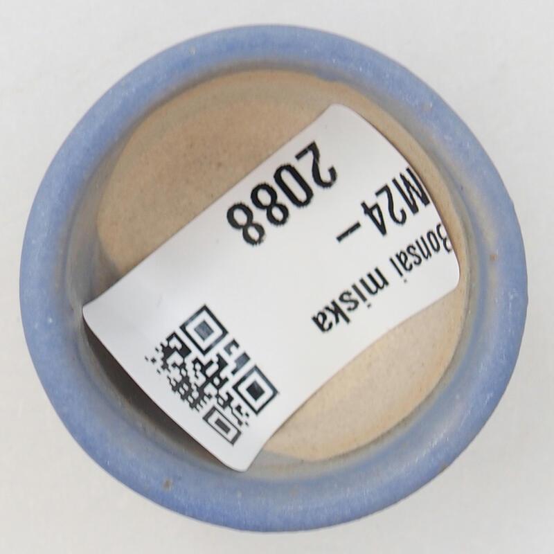 Mini bonsaischaal 4 x 4 x 2,5 cm, kleur blauw