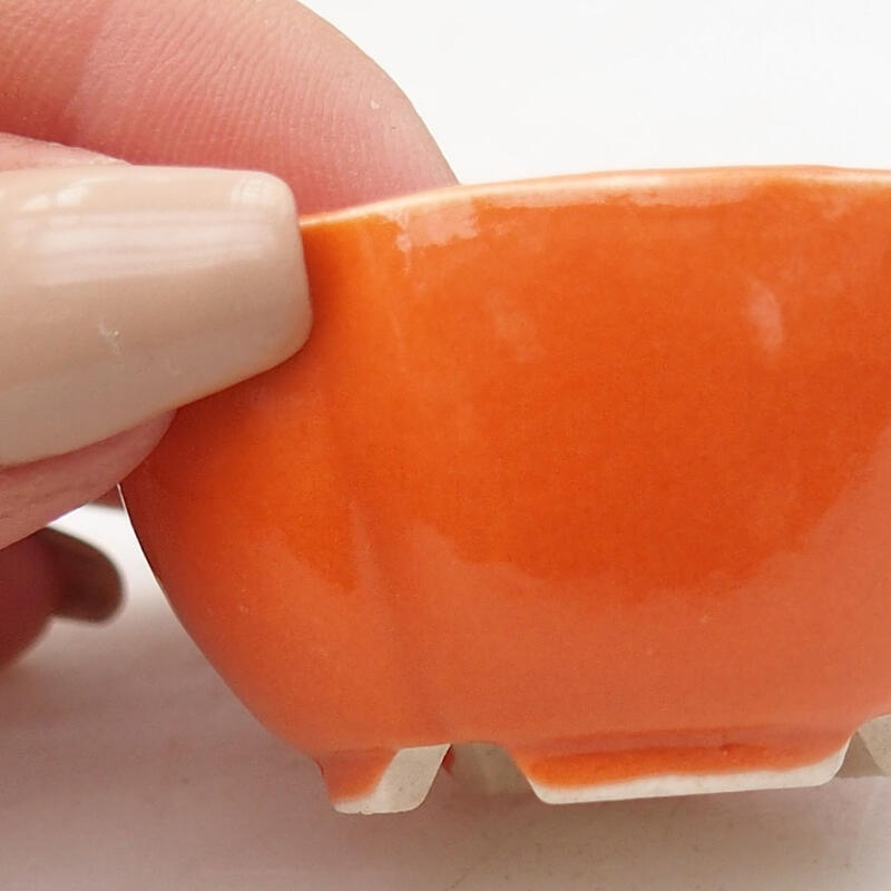 Mini bonsaischaal 4 x 4 x 2,5 cm, oranje