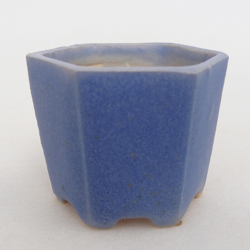 Mini bonsaischaal 4 x 4 x 3,5 cm, kleur blauw