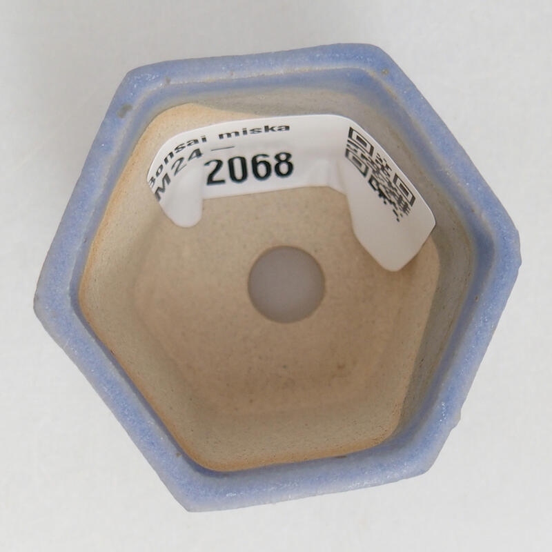 Mini bonsaischaal 4 x 4 x 3,5 cm, kleur blauw