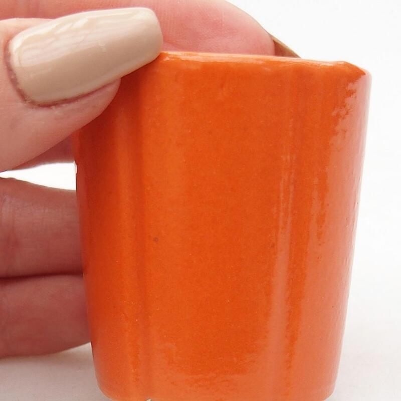 Mini bonsaischaal 4 x 4 x 4,5 cm, oranje