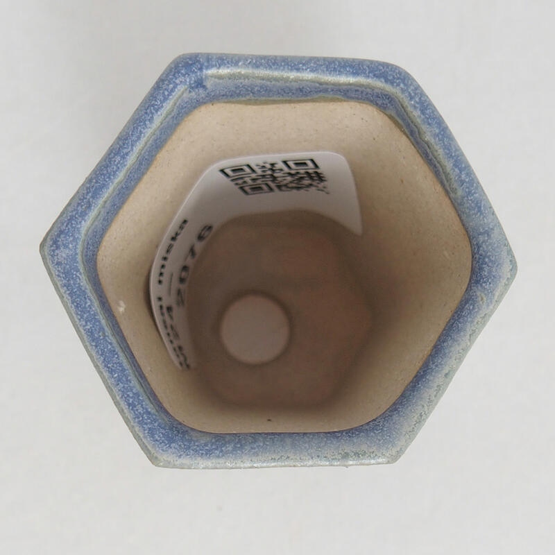 Mini bonsaischaal 4 x 4 x 5,5 cm, kleur blauw