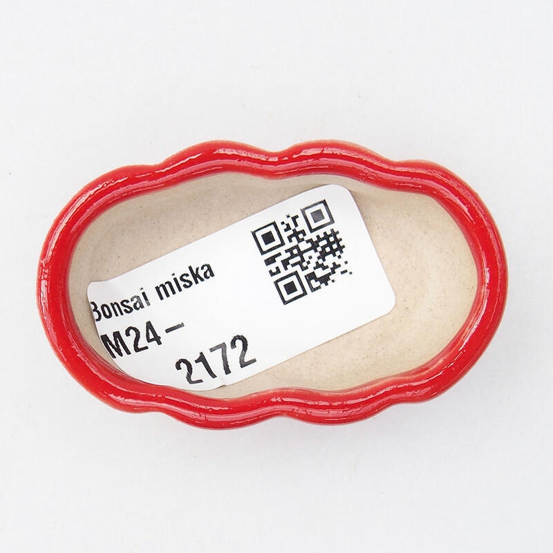 Mini bonsaischaal 5,5 x 3 x 2 cm, kleur rood