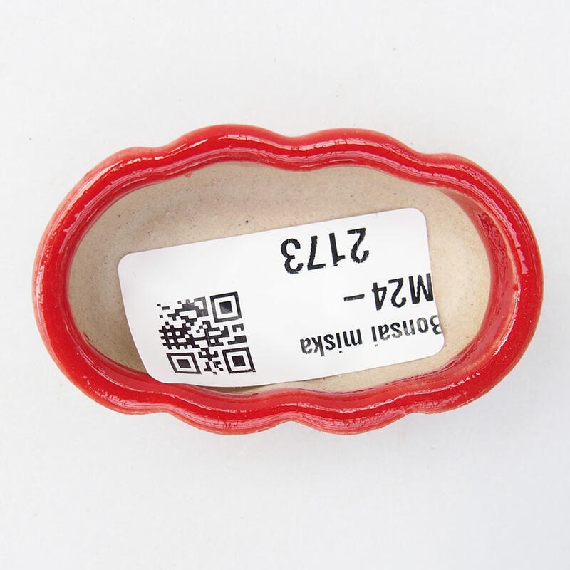 Mini bonsaischaal 5,5 x 3 x 2 cm, kleur rood