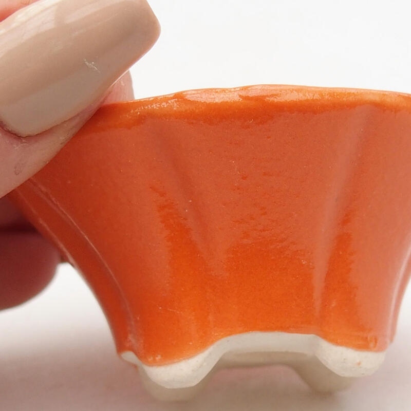 Mini bonsaischaal 5,5 x 5,5 x 2,5 cm, oranje