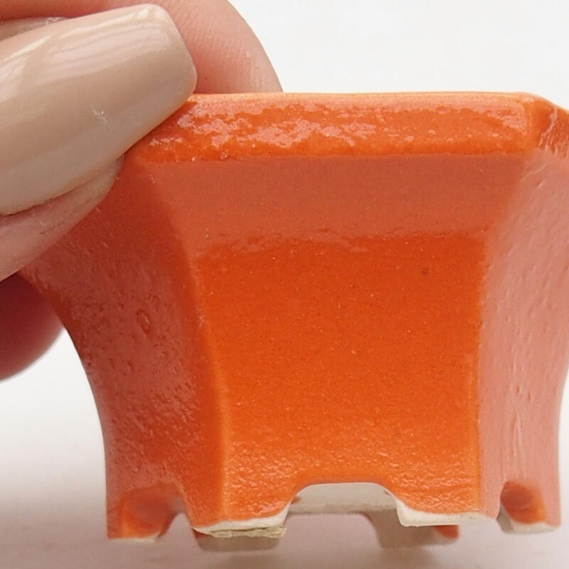 Mini bonsaischaal 5,5 x 5 x 3 cm, oranje
