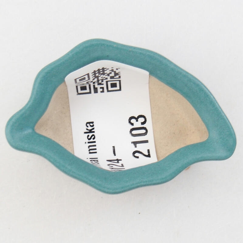 Mini bonsaischaal 5 x 3,5 x 2 cm, kleur blauw