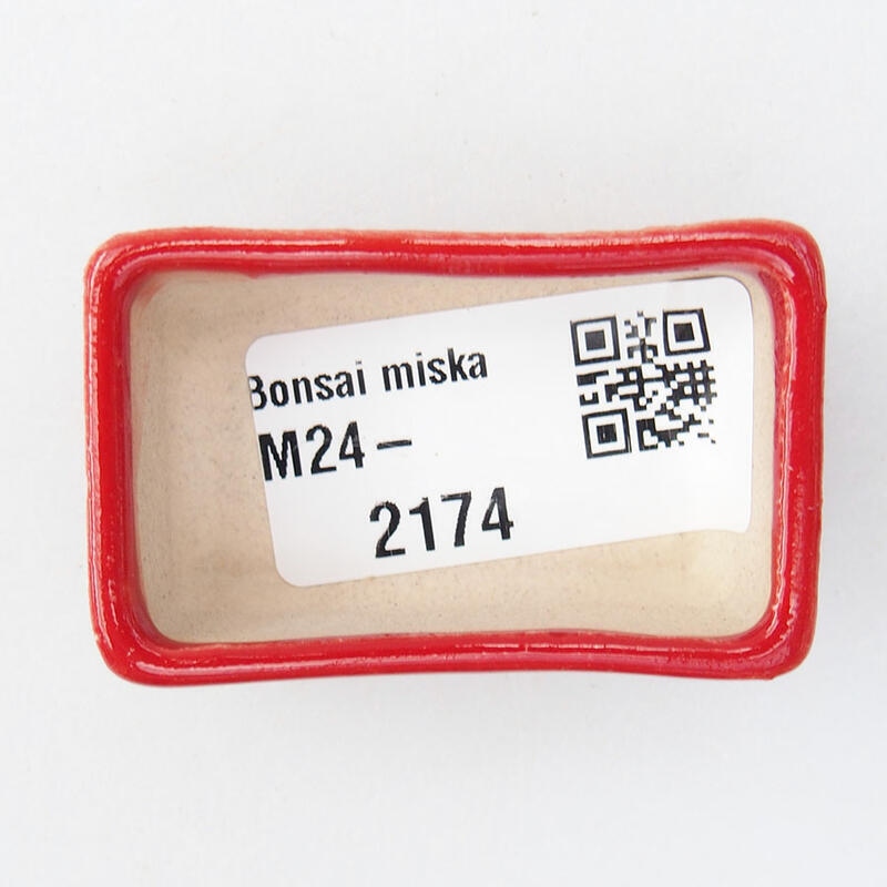 Mini bonsaischaal 5 x 3 x 1,5 cm, kleur rood
